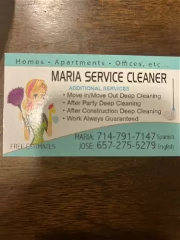 Maria service cleaner cover