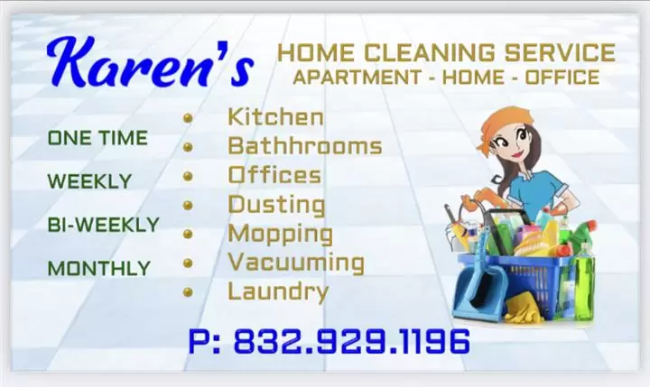Karen’s cleaning service cover