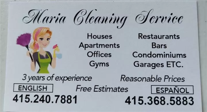 Maria cleaning service cover
