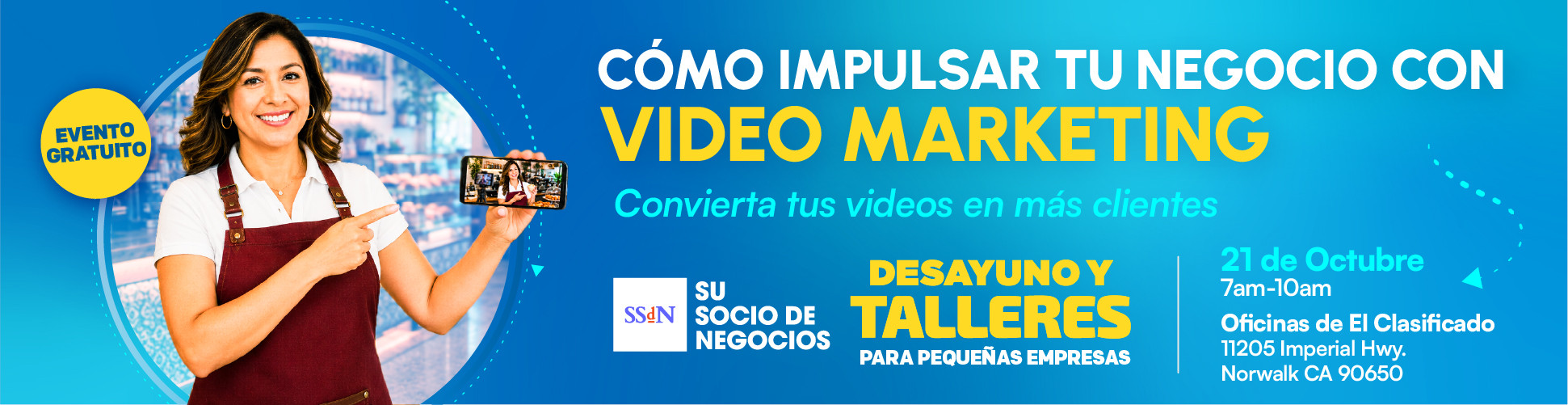 Registrese para atender desayuno y taller de Su Socio de Negocios