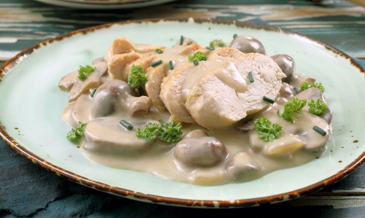 Pollo con crema de champiñones para el Día de las madres
