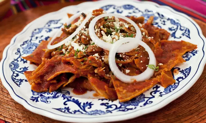 Chilaquiles rojos bajos en calorías
