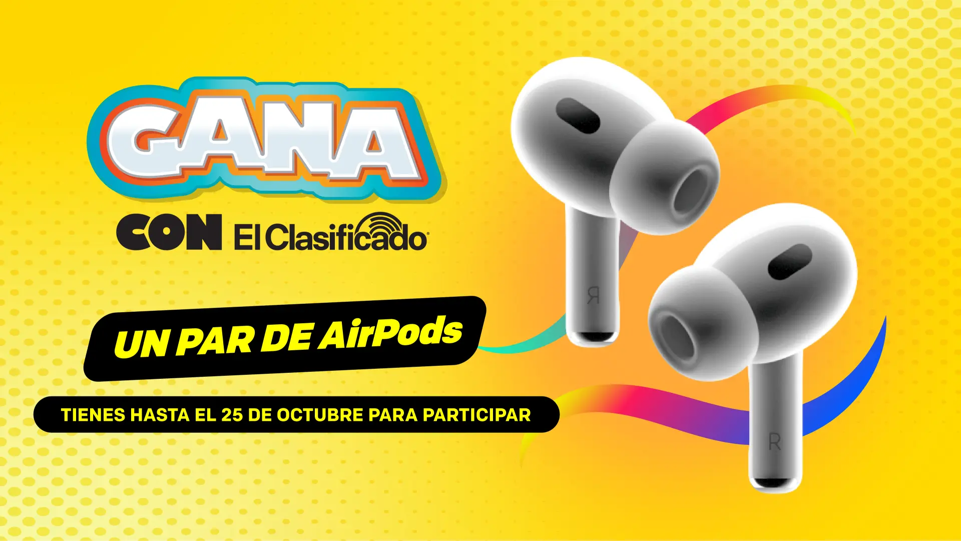 Gana un par de AirPods Con El Clasificado