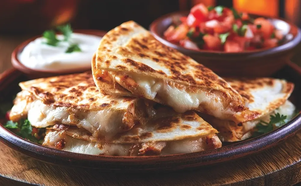 Quesadillas caprese con un toque mexicano