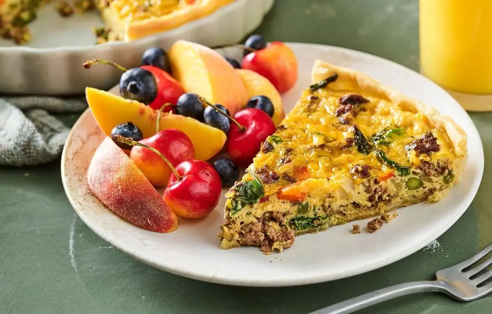 Quiche de carne de res y verduras
