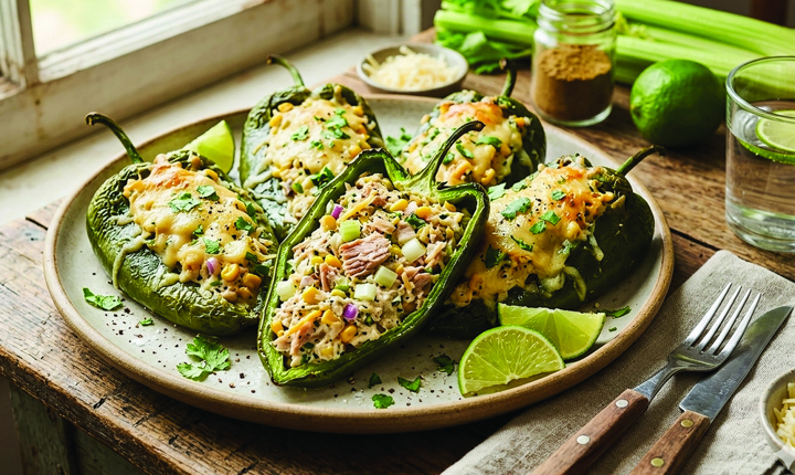Chiles rellenos de atún