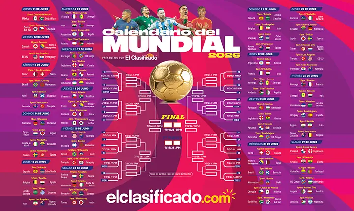 Descarga el calendario del Mundial 2026