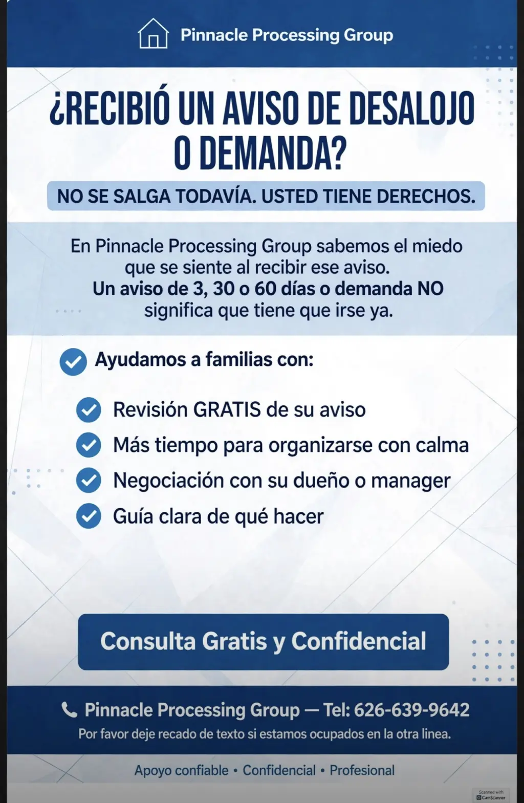 BUSCAS AYUDA PARA QUE NO TE DESALOJEN