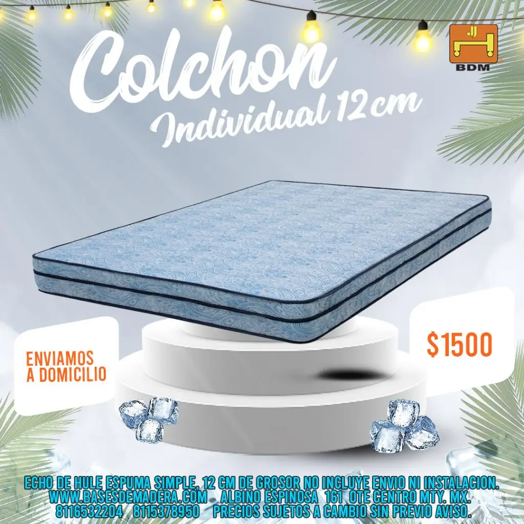 ¿Necesitas un colchón individual ortopédico cómodo y a buen precio en Monterrey?
