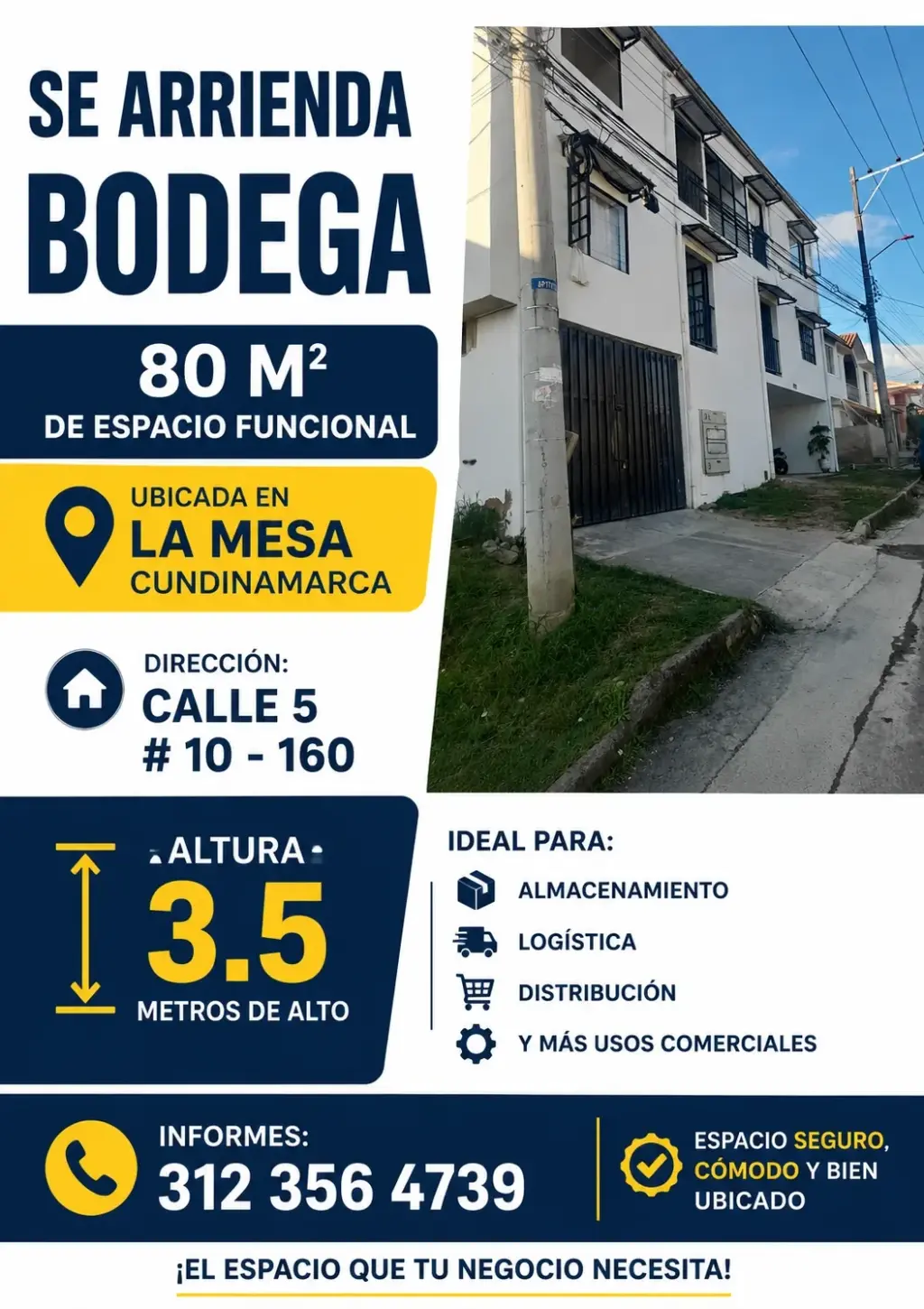 Bodega en Arriendo en La Mesa, Cundinamarca