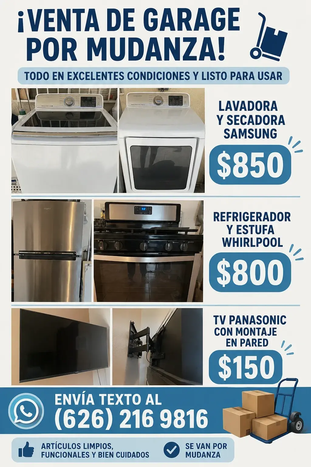 VENTA DE GARAGE POR MUDANZA