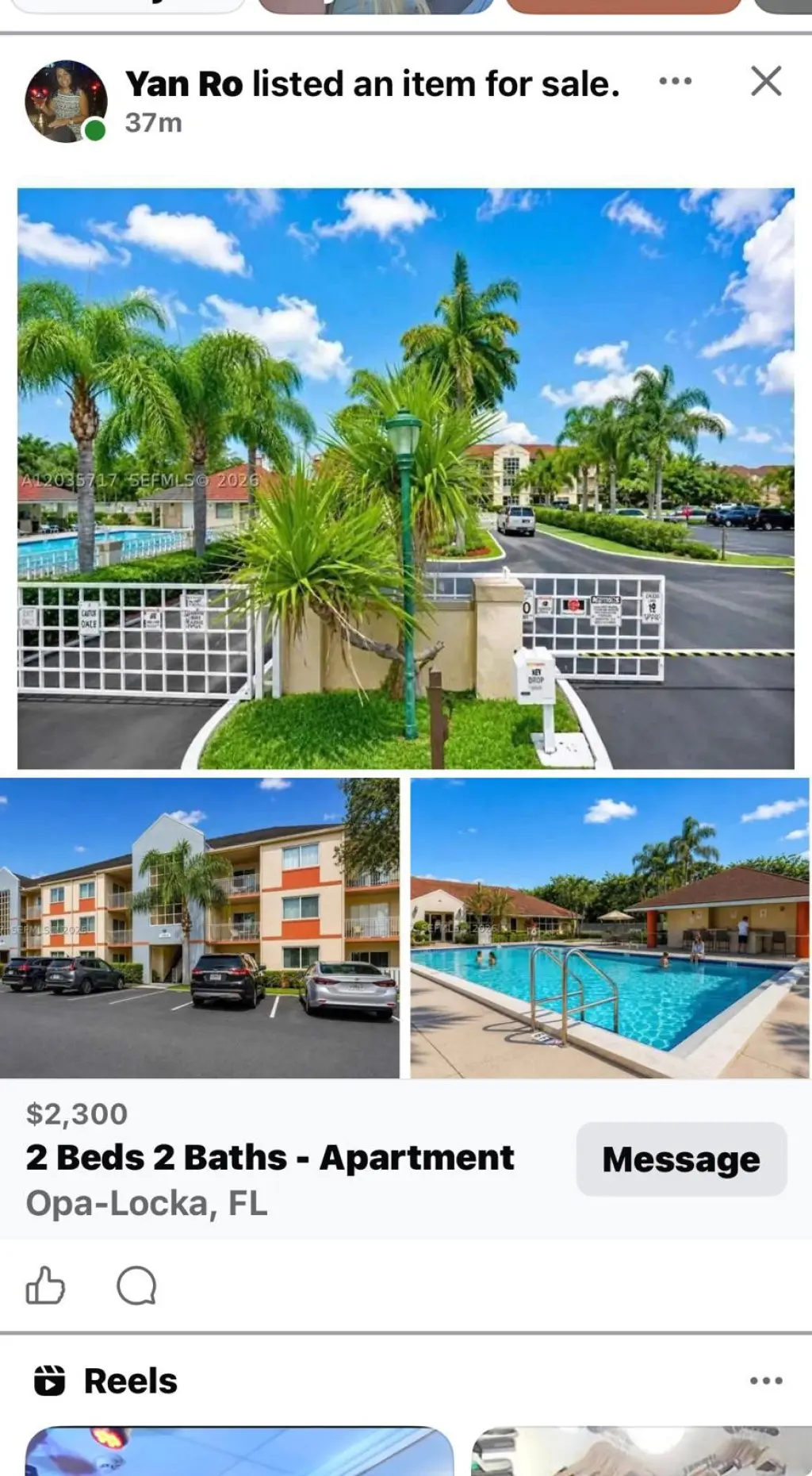 Apartamento 2/2 Miami lakes area