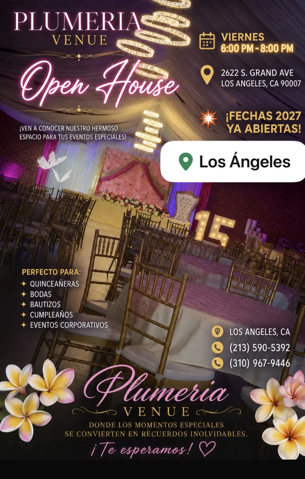 Plumeria Venue - ¡Perfecto para Eventos Especiales!