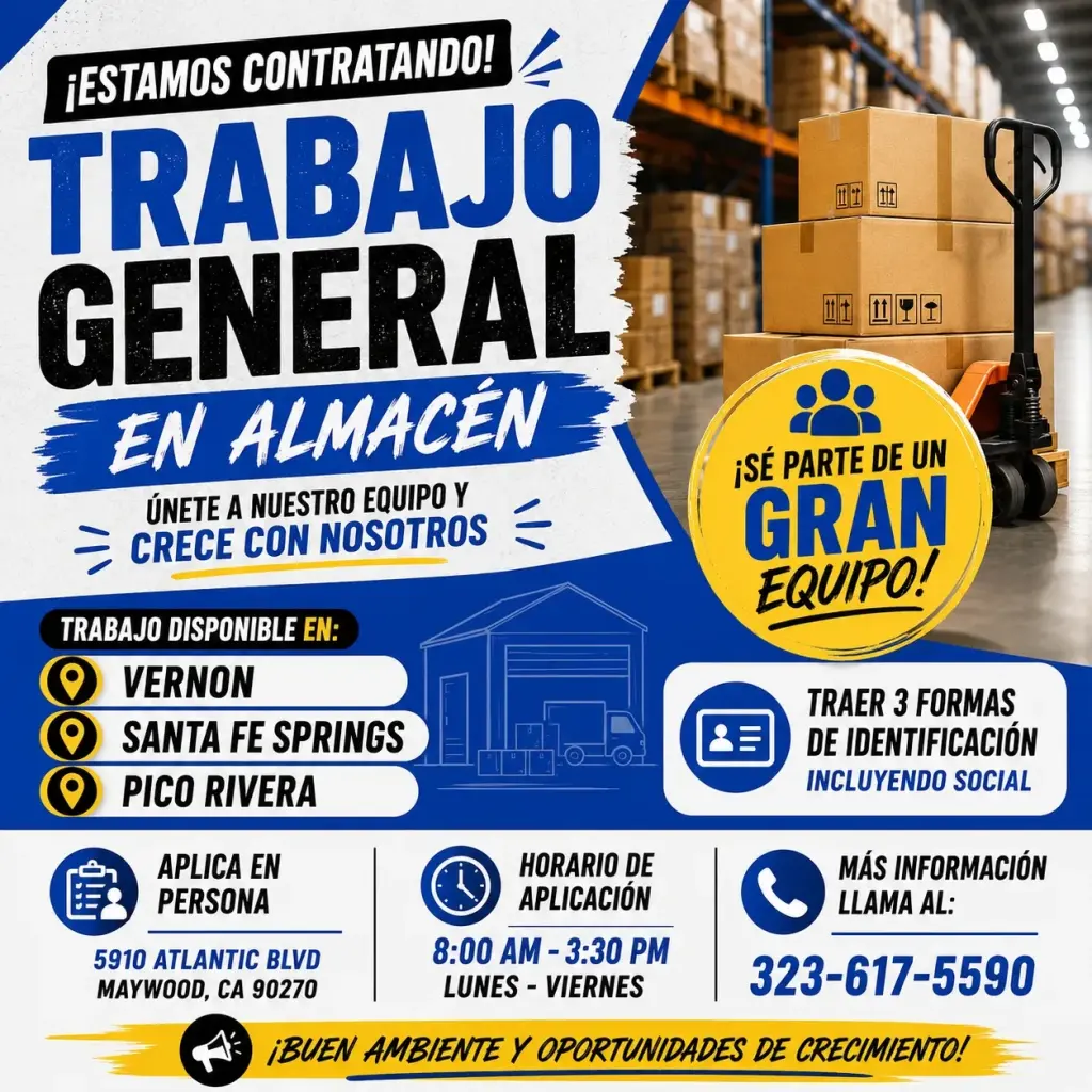 ¡ESTAMOS CONTRATANDO!