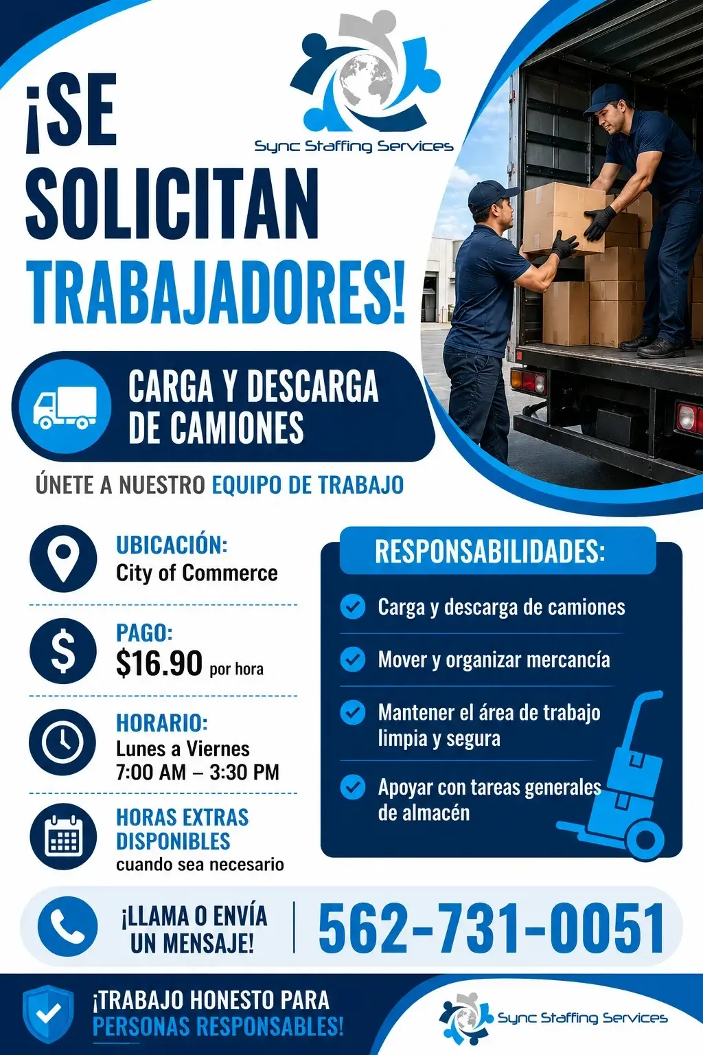 Carga y descarga de mercancía 1st Turno