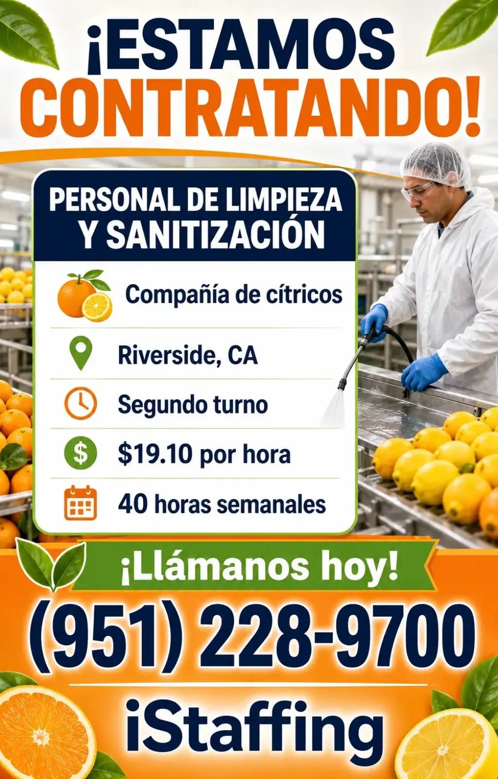 OFERTA DE TRABAJO EN RIVERSIDE