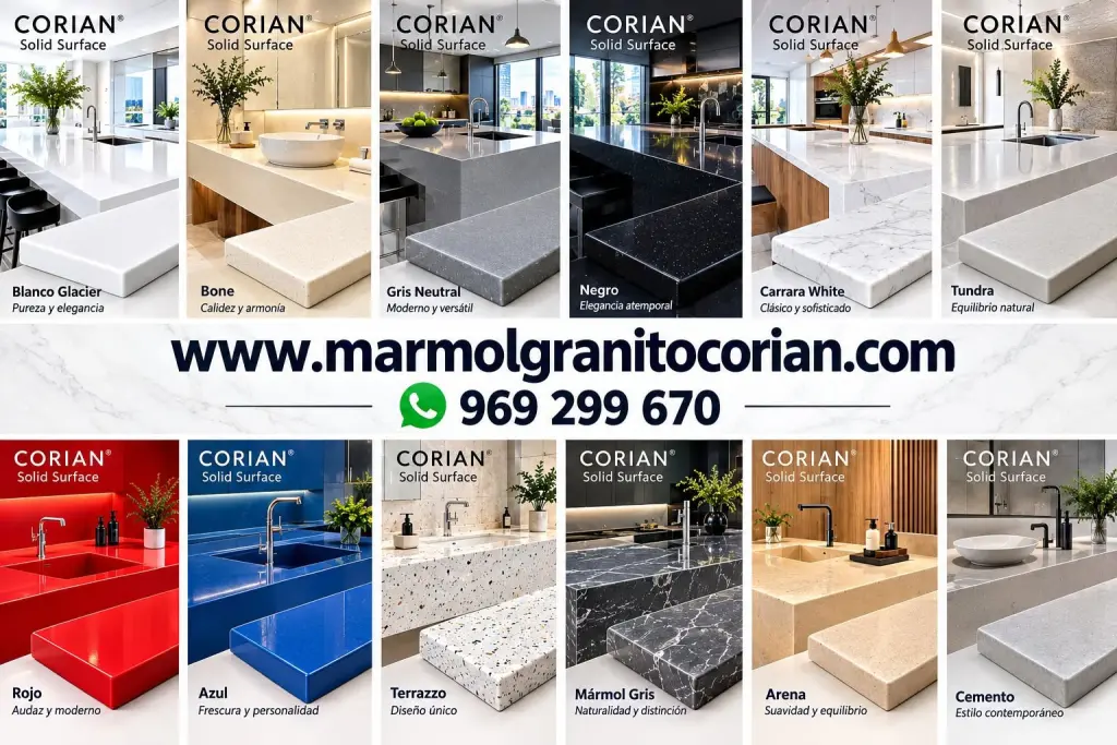 Corian superficie solida de 12 mm