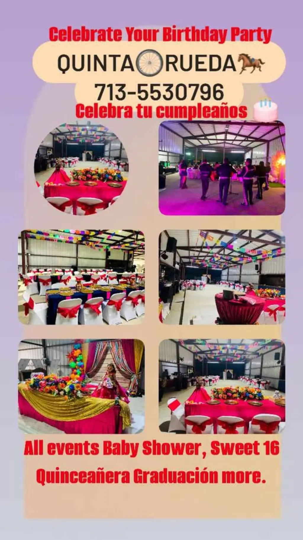 Salon de fiestas  Baby showers Houston