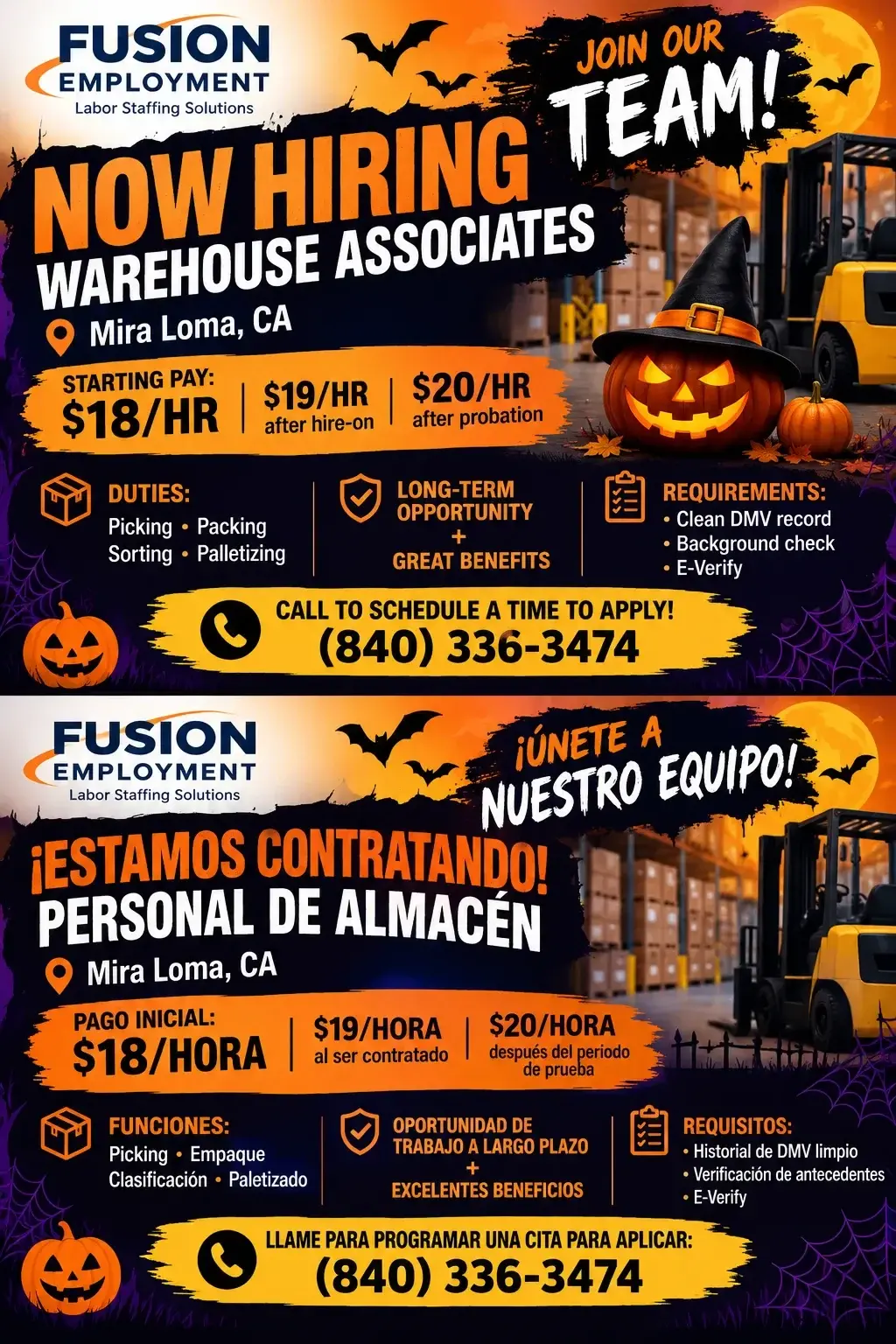 Mira Loma - General Labor | Trabajo General $18/Hr