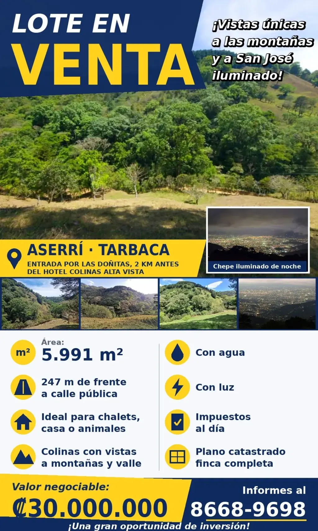 Terreno en Venta con Vistas Impresionantes a las Montañas