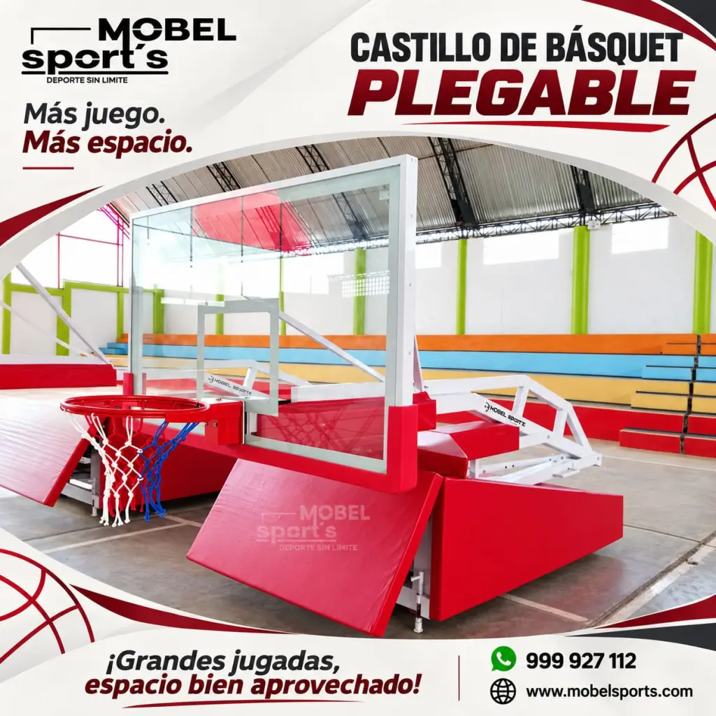 Equipa tu cancha con nuestro tablero de básquet plegable