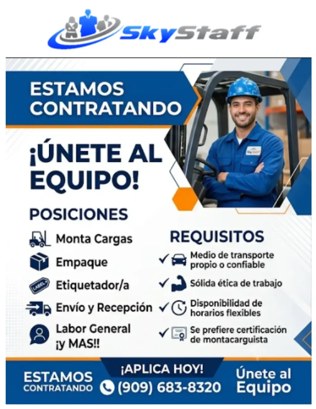ESTAMOS CONTRATANDO PARA WAREHOUSE!!