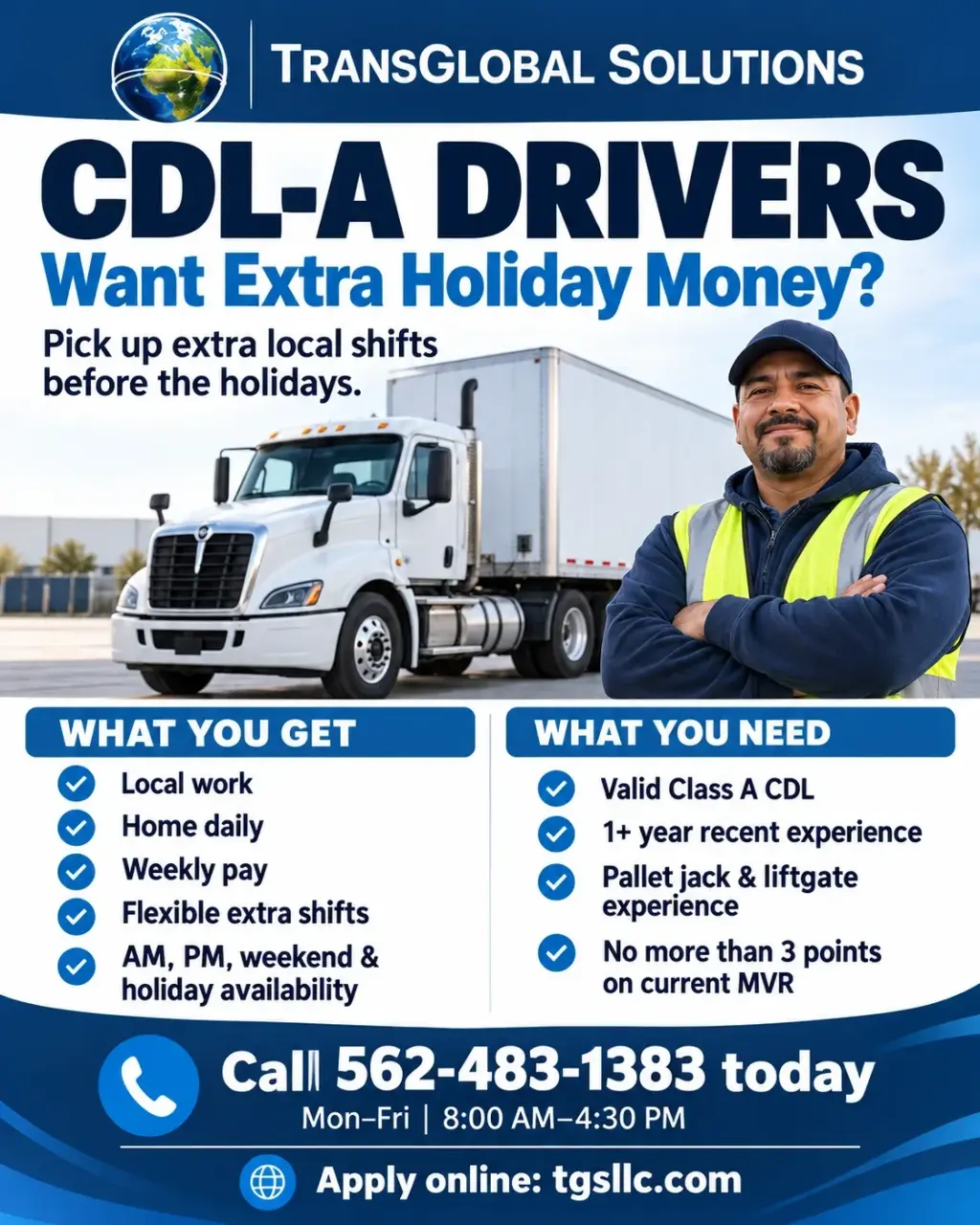 ¿Tienes experiencia con CDL Clase A? Hablemos de cómo generar ingresos extra.
