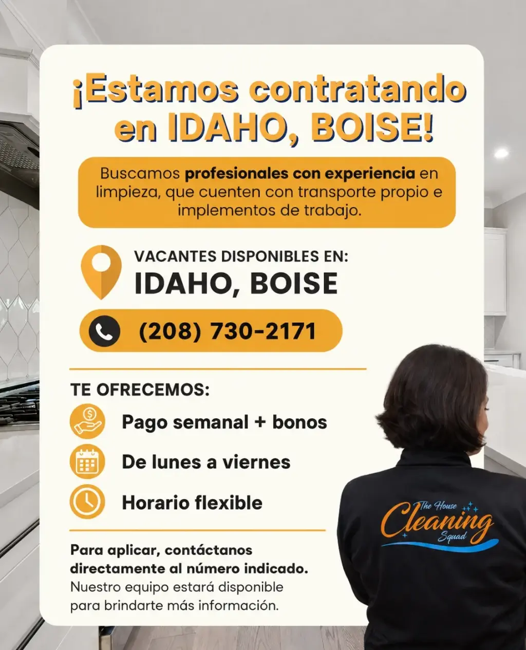📢 ¡Estamos contratando! 🧹