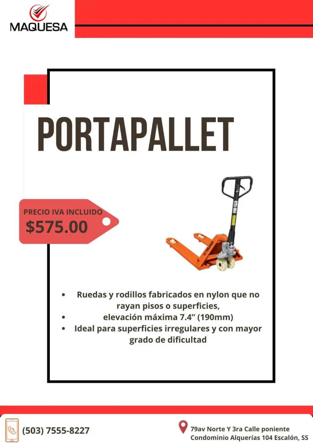 PALLET TRUPER 3 Toneladas, diseño ultra reforzado.
