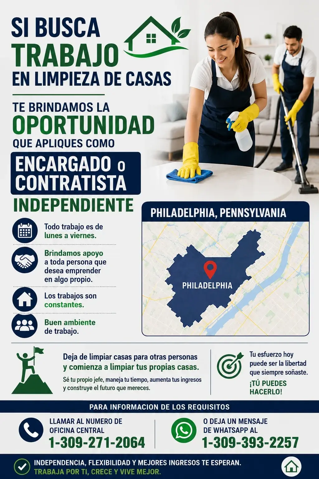 TRABAJOS DE LIMPIEZA RECIDENCIAL PARA EMPRENDEDORES