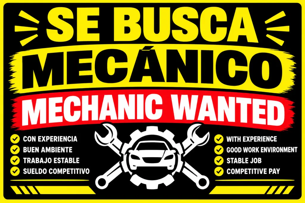 Se Busca Mecánico - Sueldo Competitivo y Buen Ambiente de Trabajo