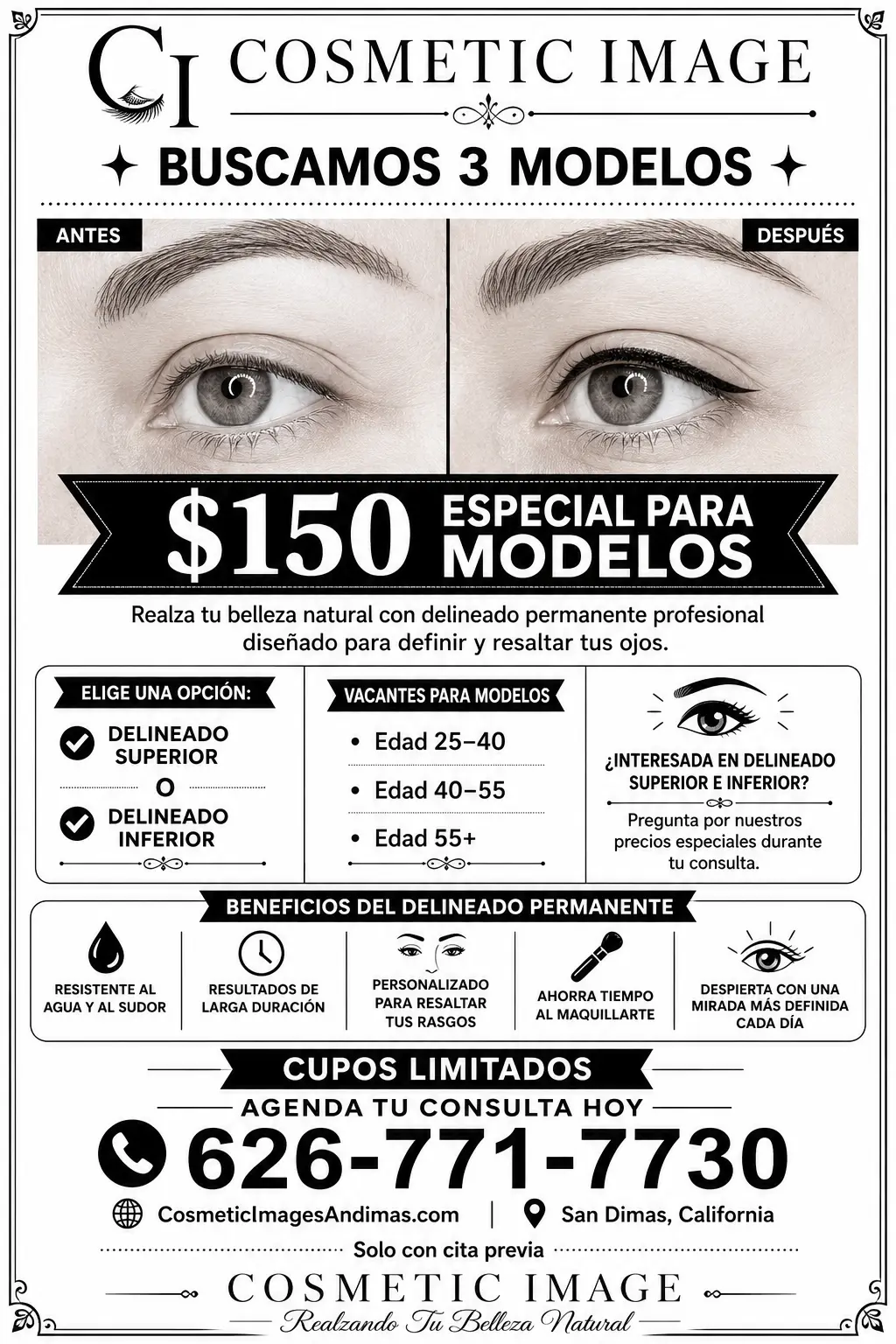 Delineado de Cejas Permanente para Modelos - ¡Oferta Especial!