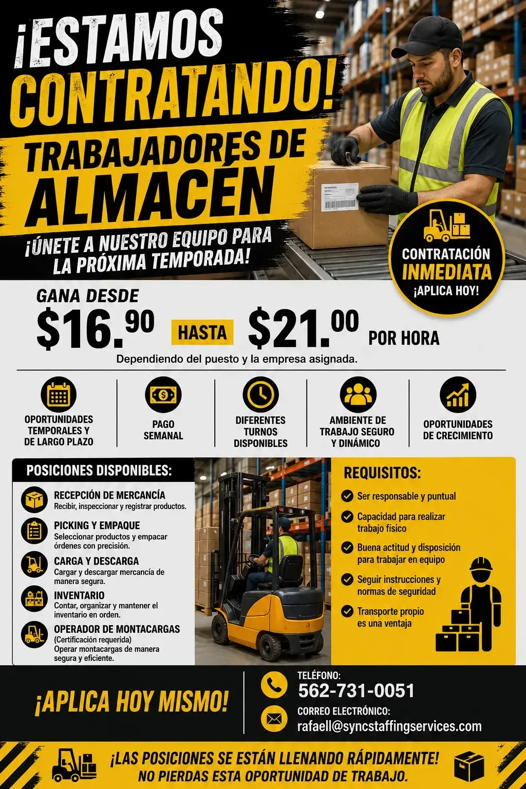 Labor General en Bodega