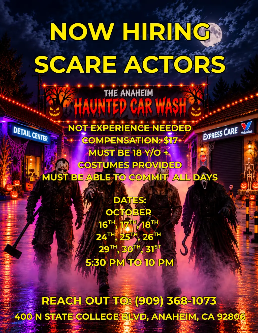 The Anaheim Haunted Car Wash Experience