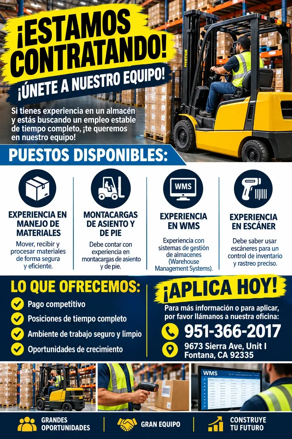 Buscamos personas con experiencia en almacén