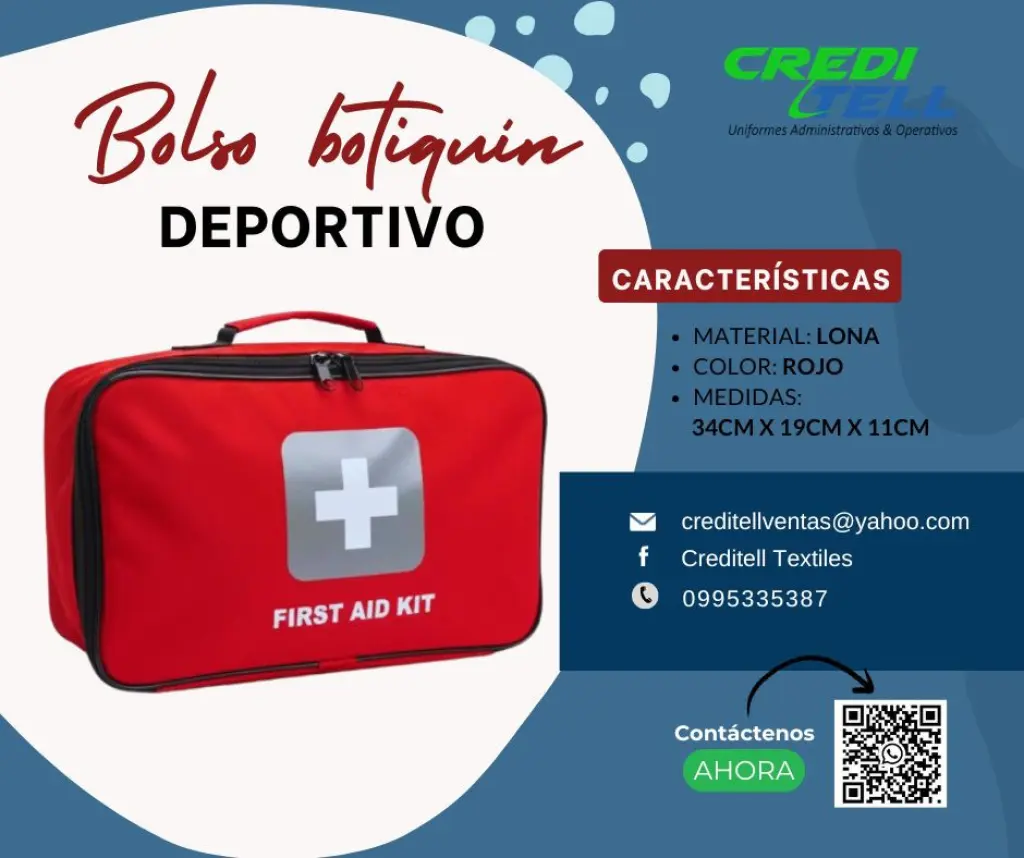 Bolso botiquin empresarial para primeros auxilios