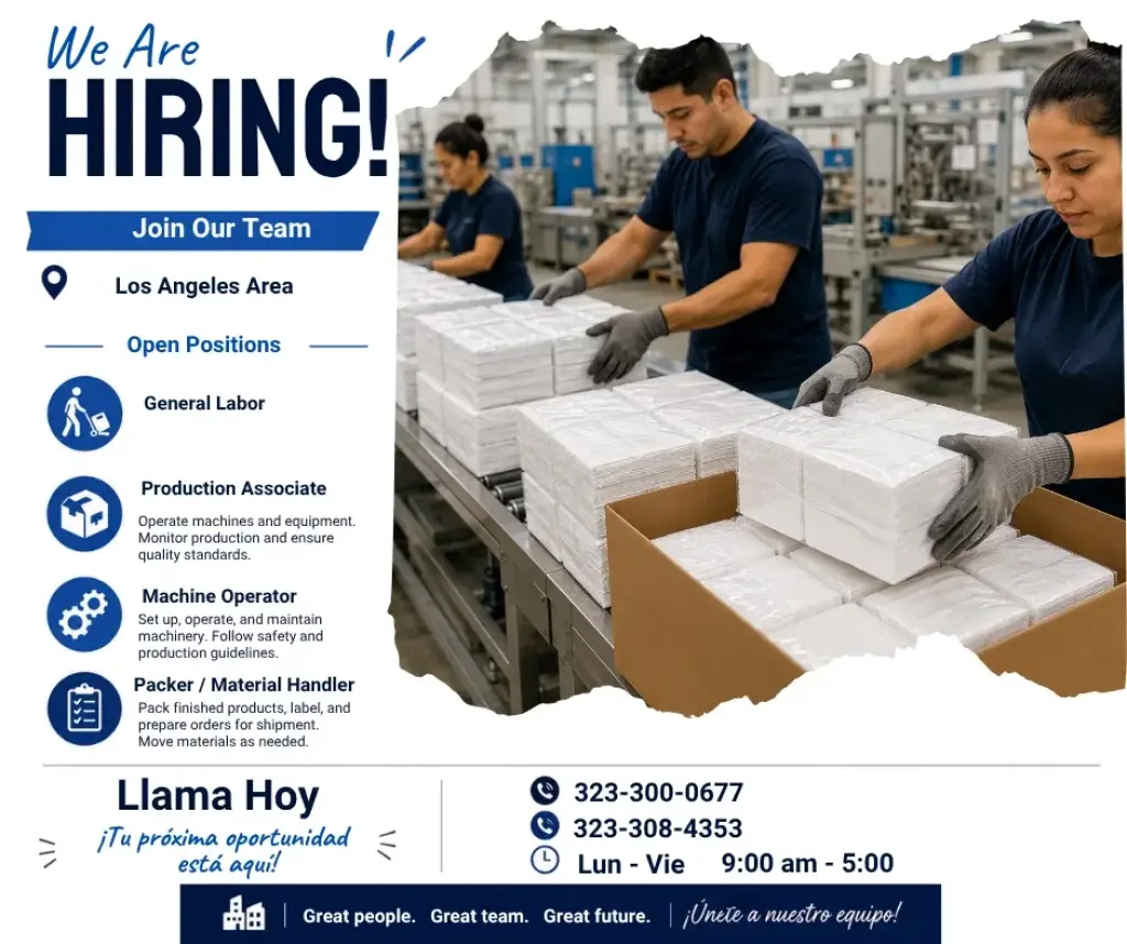 TRABAJO DISPONIBLE EN VERNON