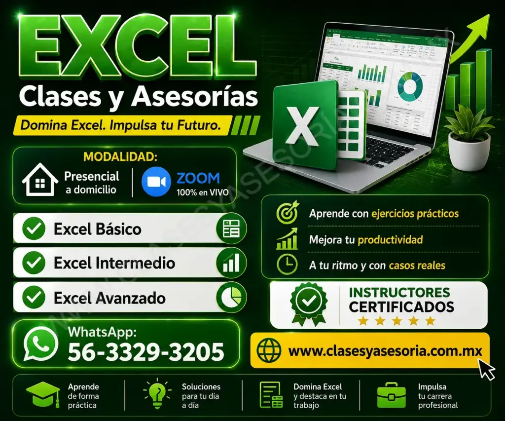 CURSOS de EXCEL a domicilio
