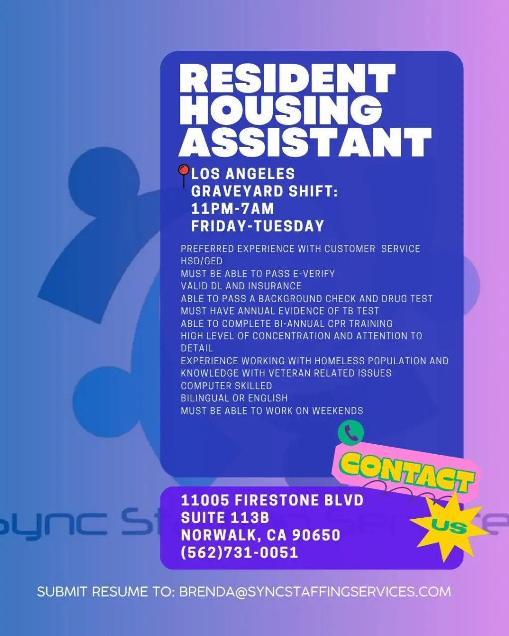Resident Housing Assistant