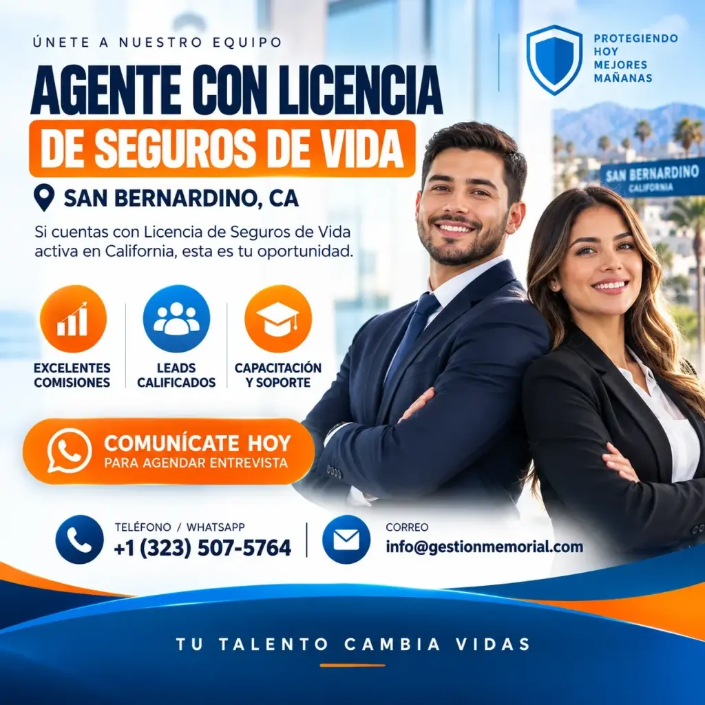 Agente con Licencia de Seguros de Vida - San Bernardino