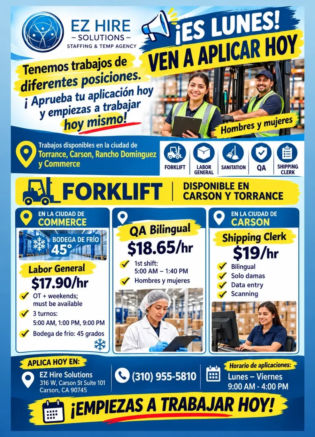 🚨 ¡ES LUNES Y TENEMOS TRABAJO! 🚨🔥