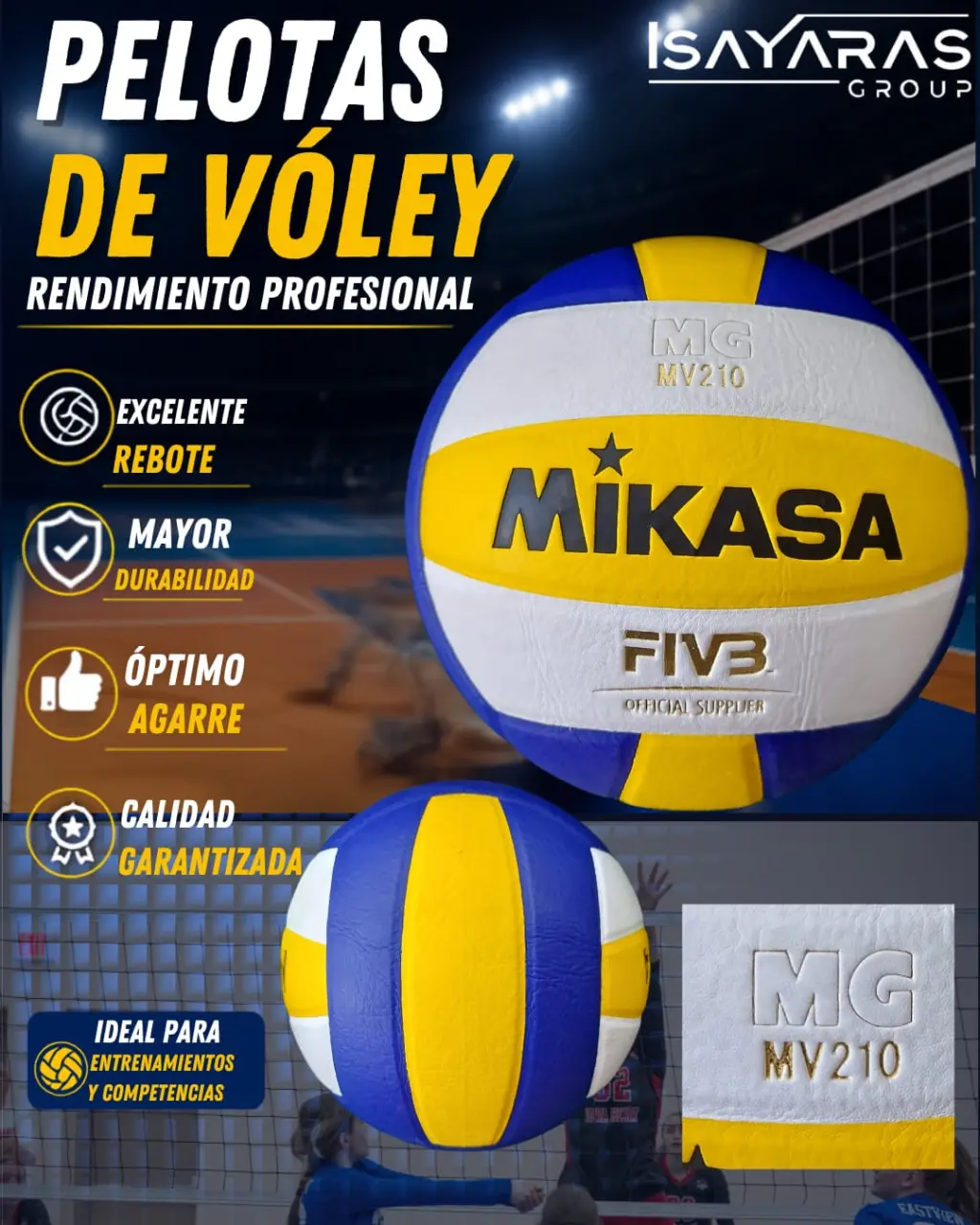 🏐 PELOTA DE VÓLEY – CALIDAD Y RENDIMIENTO- ISAYARAS GROUP