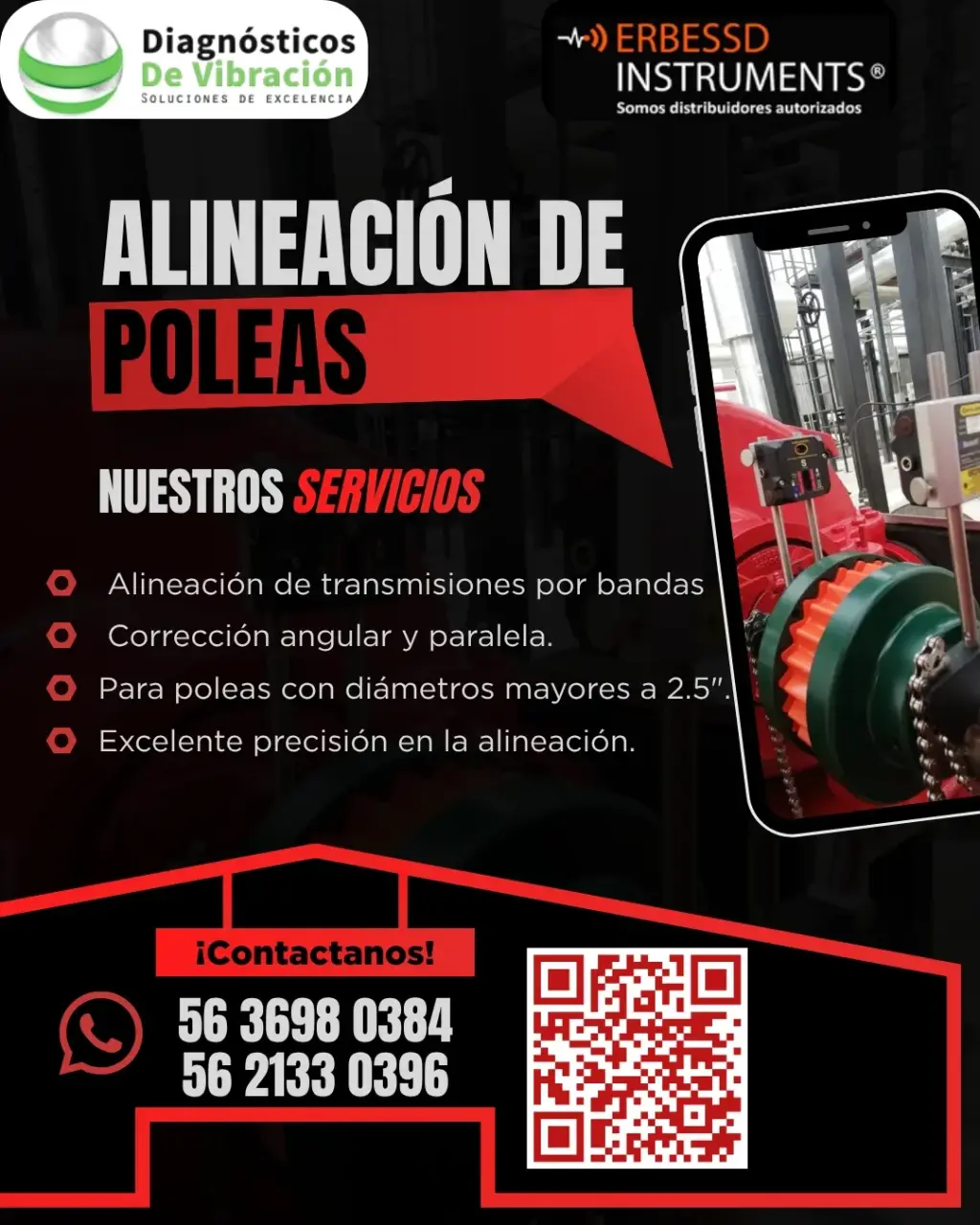 Servicio de alineación profesional de poleas