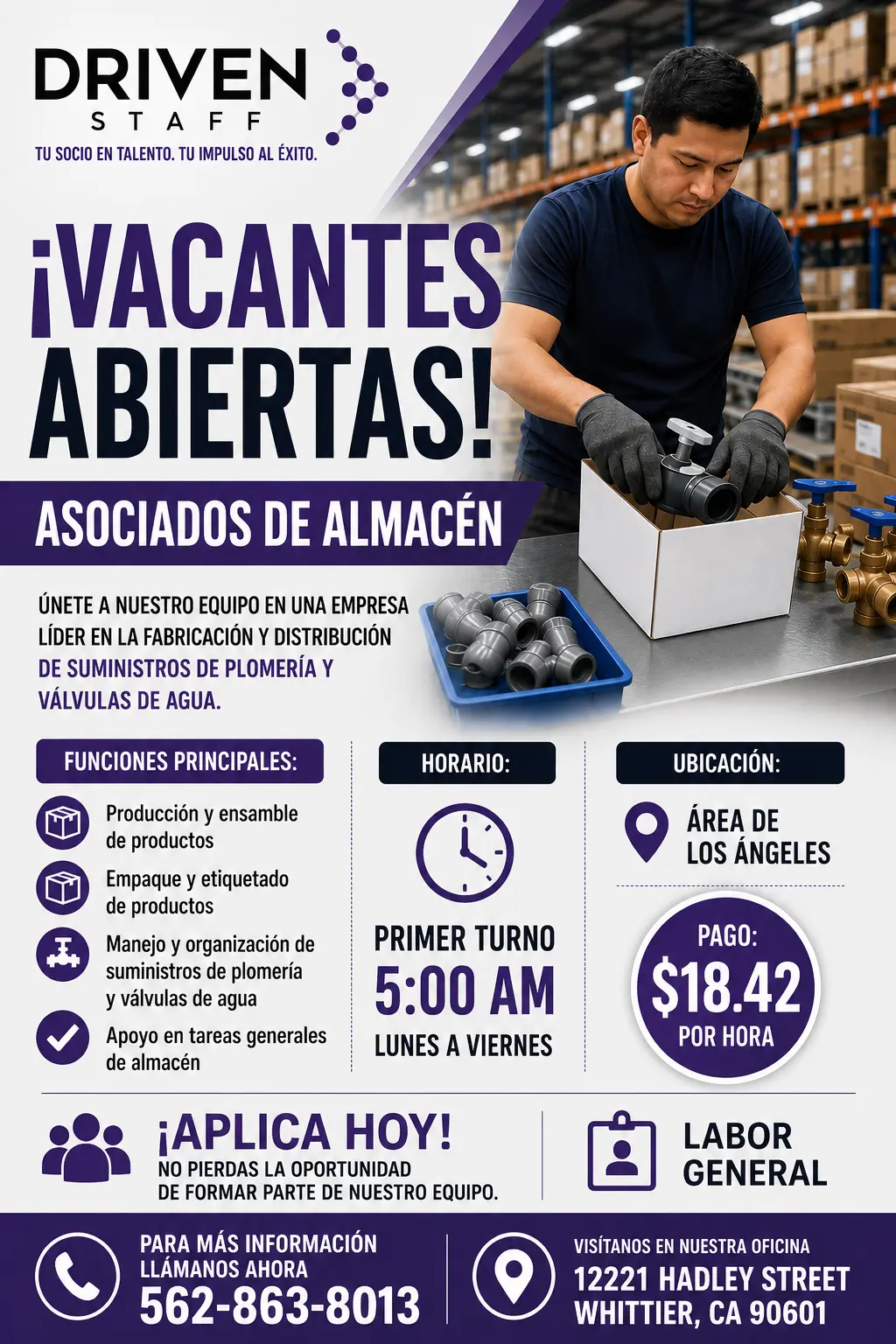 🚨 ¡VACANTES ABIERTAS – ASOCIADOS DE ALMACÉN! 🚨
