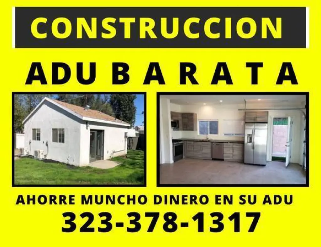 CONSTRUCCION BARATA ADU GARAJES PLANOS BARATOS