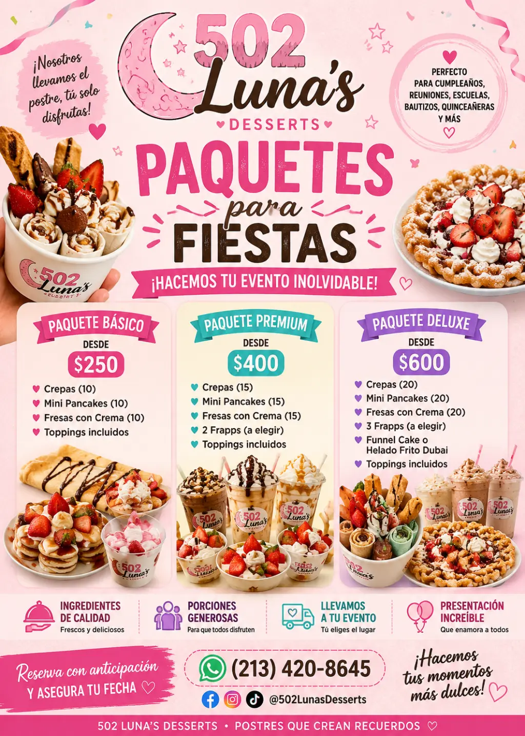 Paquetes de Postres para Fiestas Inolvidables