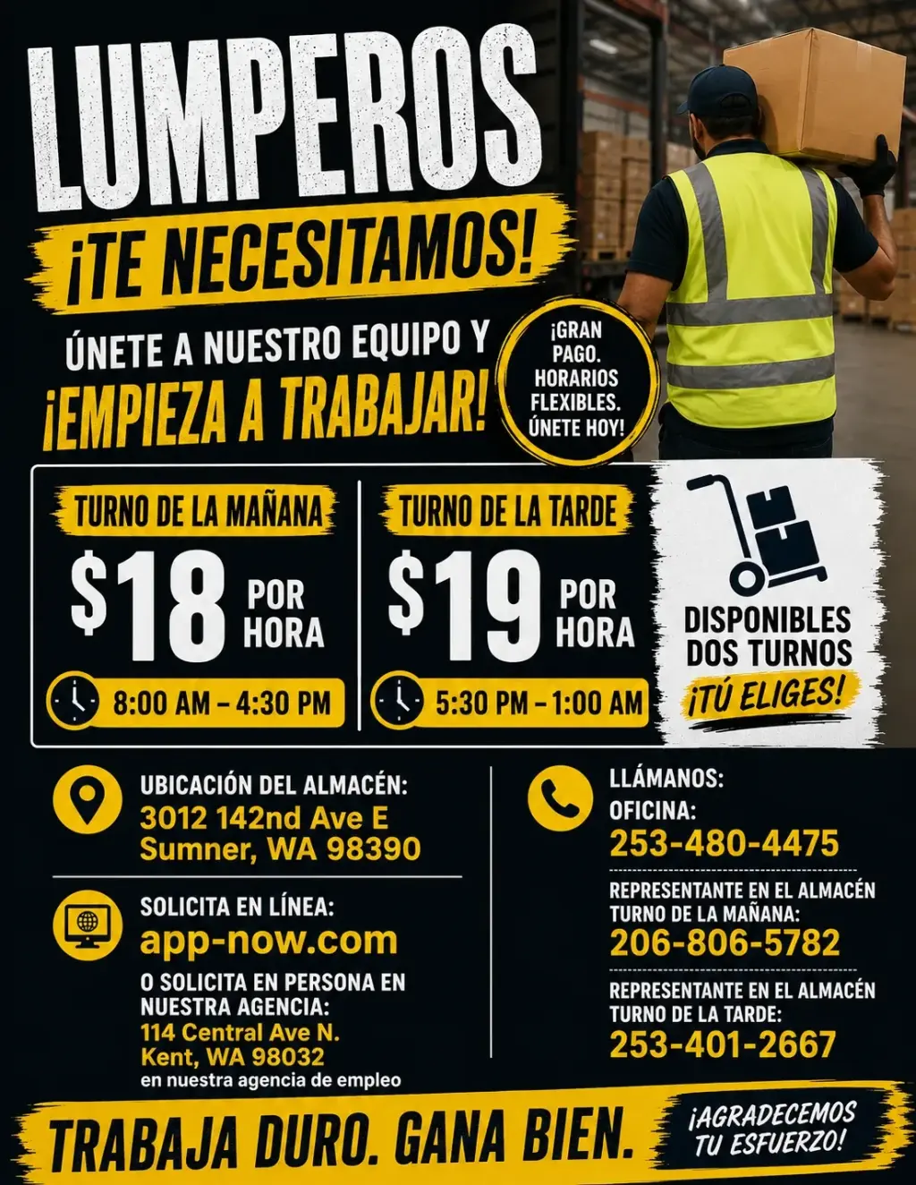 📦 ¡ESTAMOS CONTRATANDO: LUMPER DE ALMACÉN! 📦