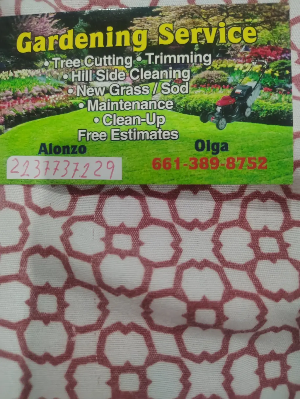 Gardening services