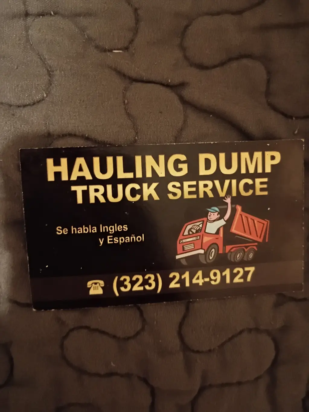 Dump truck service