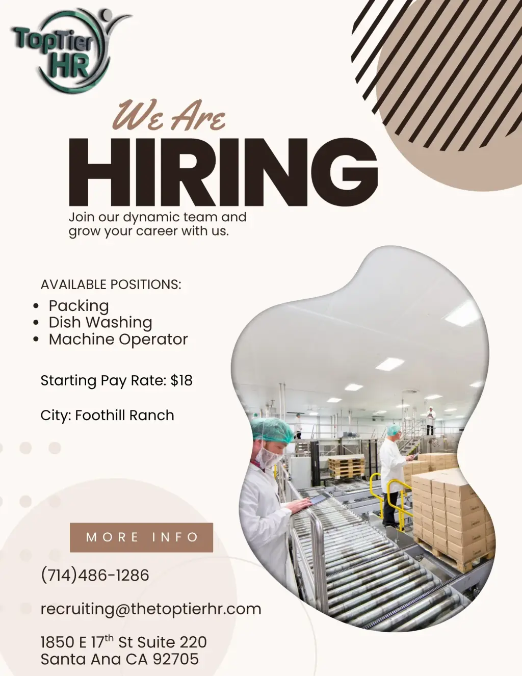 Hiring in the city of Foothill Ranch